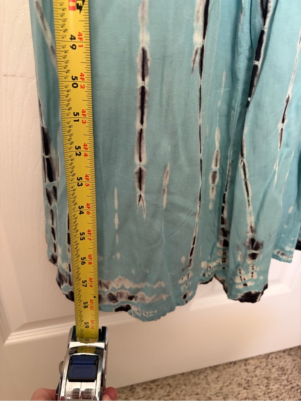 Women’s V-Neck Maxi Dress Tie-Dyed - Picture 9 of 13